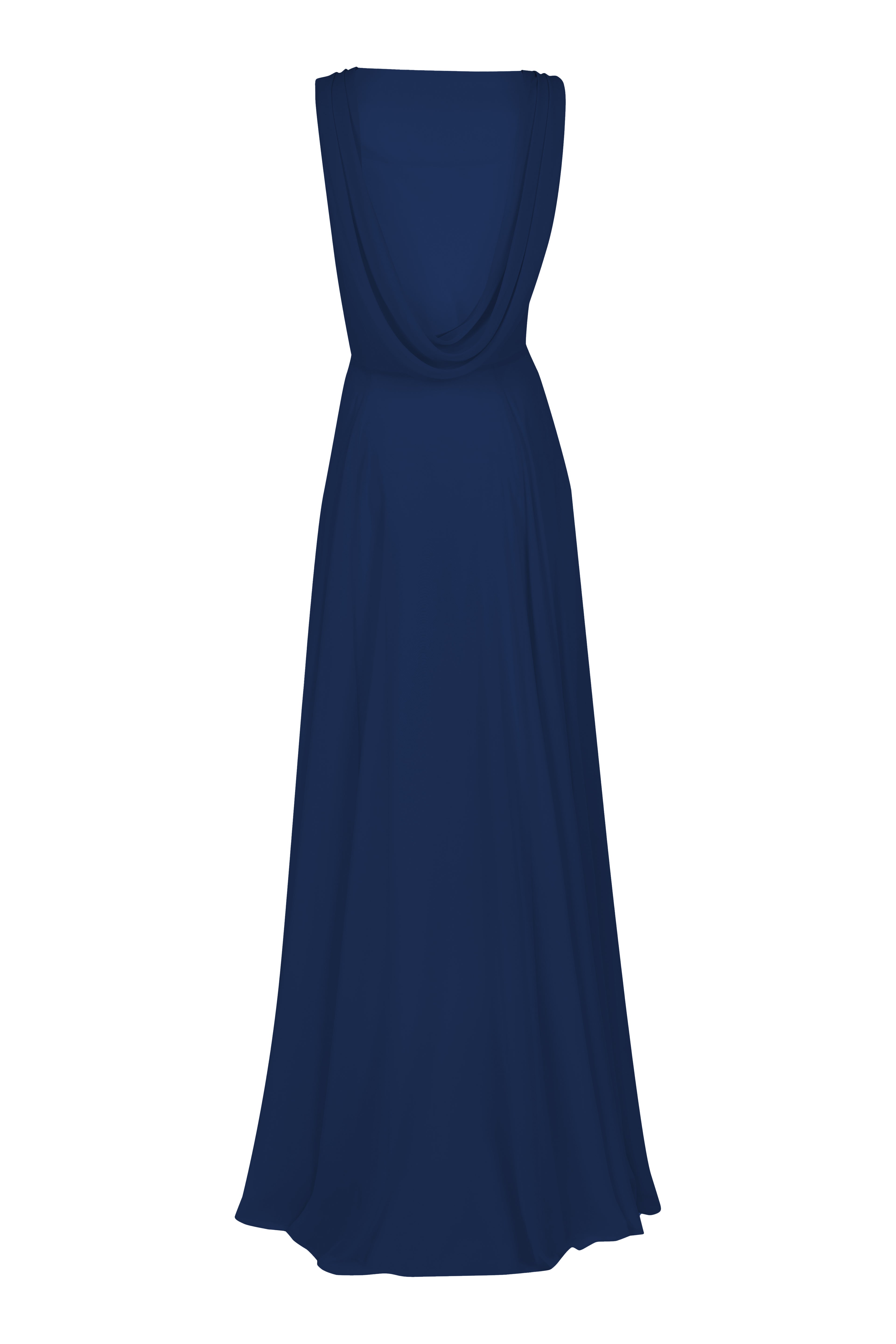 Athena Bridesmaid Dress In Navy Chiffon