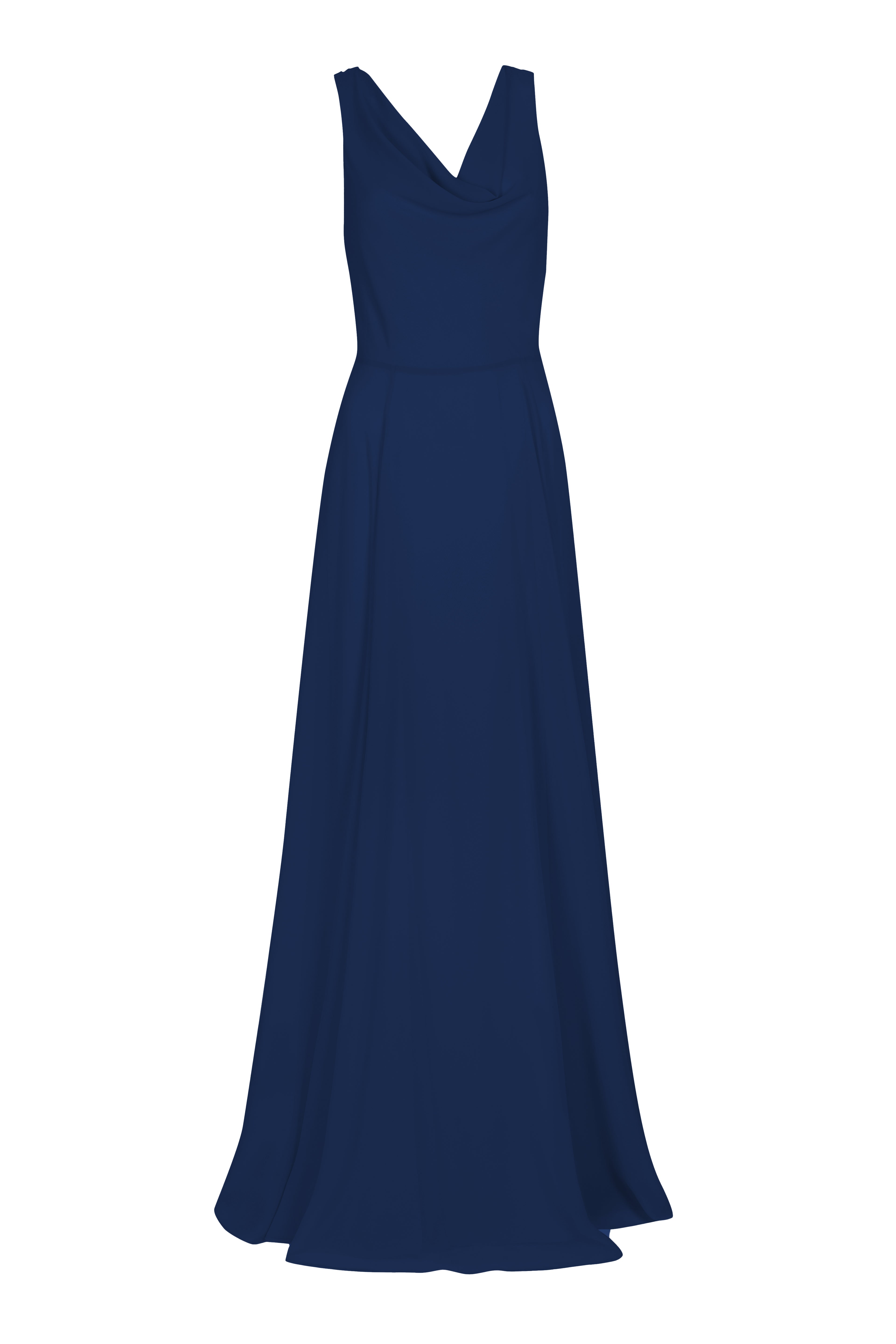 Athena Bridesmaid Dress In Navy Chiffon