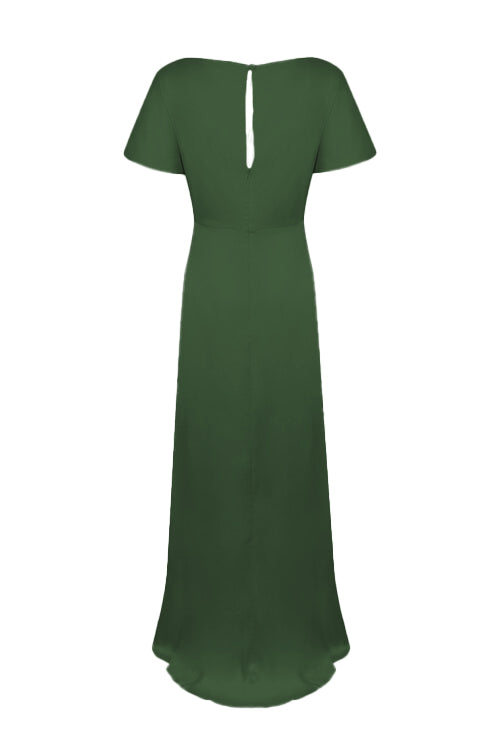 Camilla Bridesmaid Dress in Olive Grove Satin