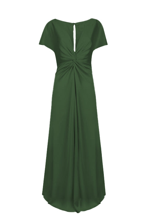 Camilla Bridesmaid Dress in Olive Grove Satin