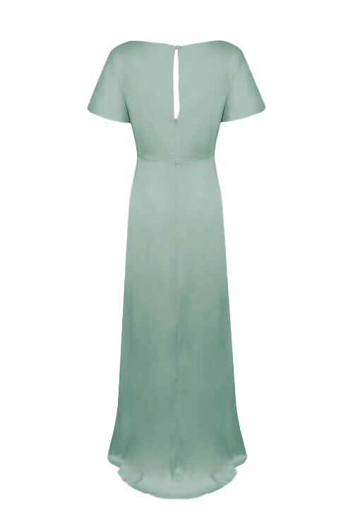 Camilla Bridesmaid Dress in Sage Green Satin