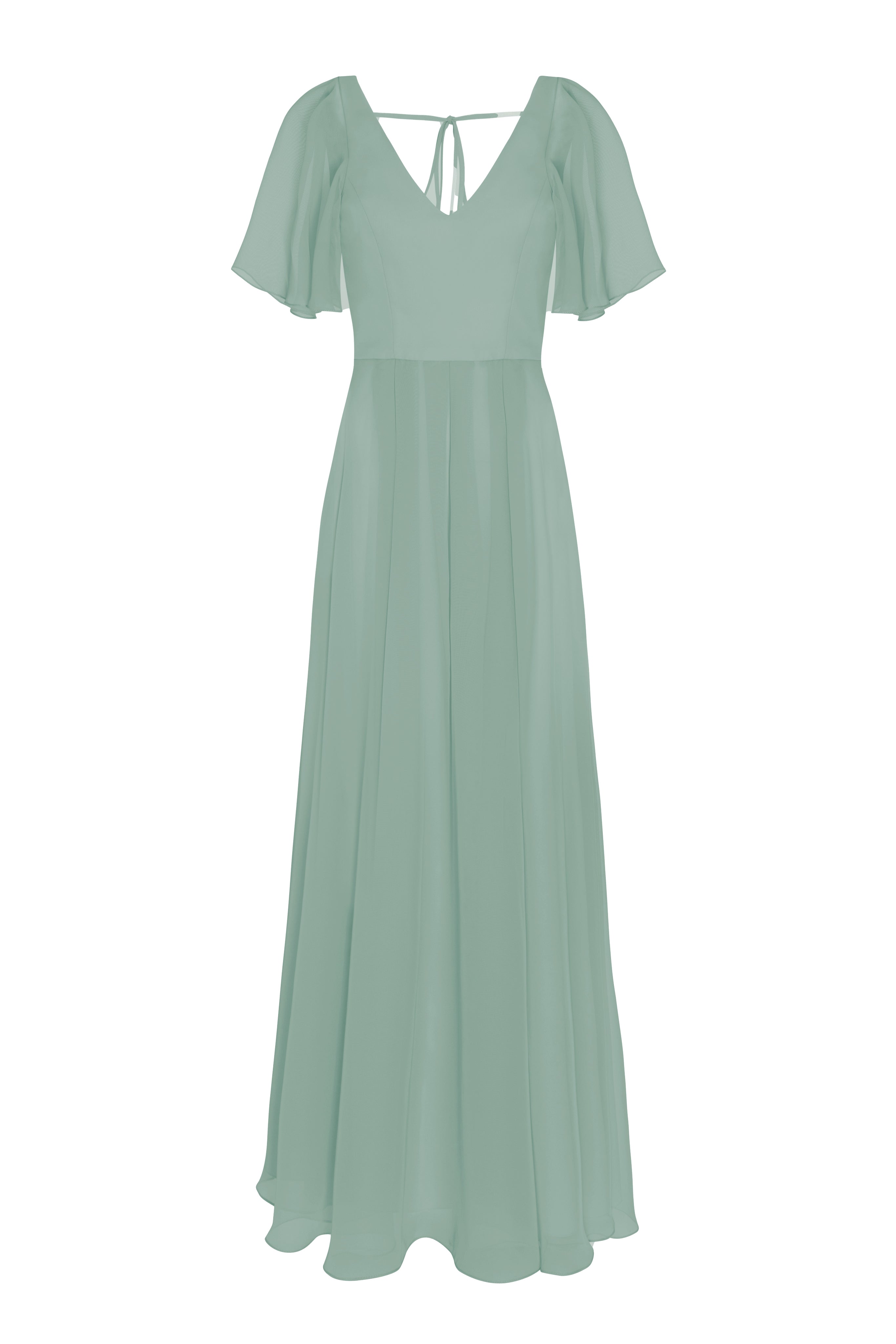Phoebe Bridesmaid Dress In Sage Green Chiffon