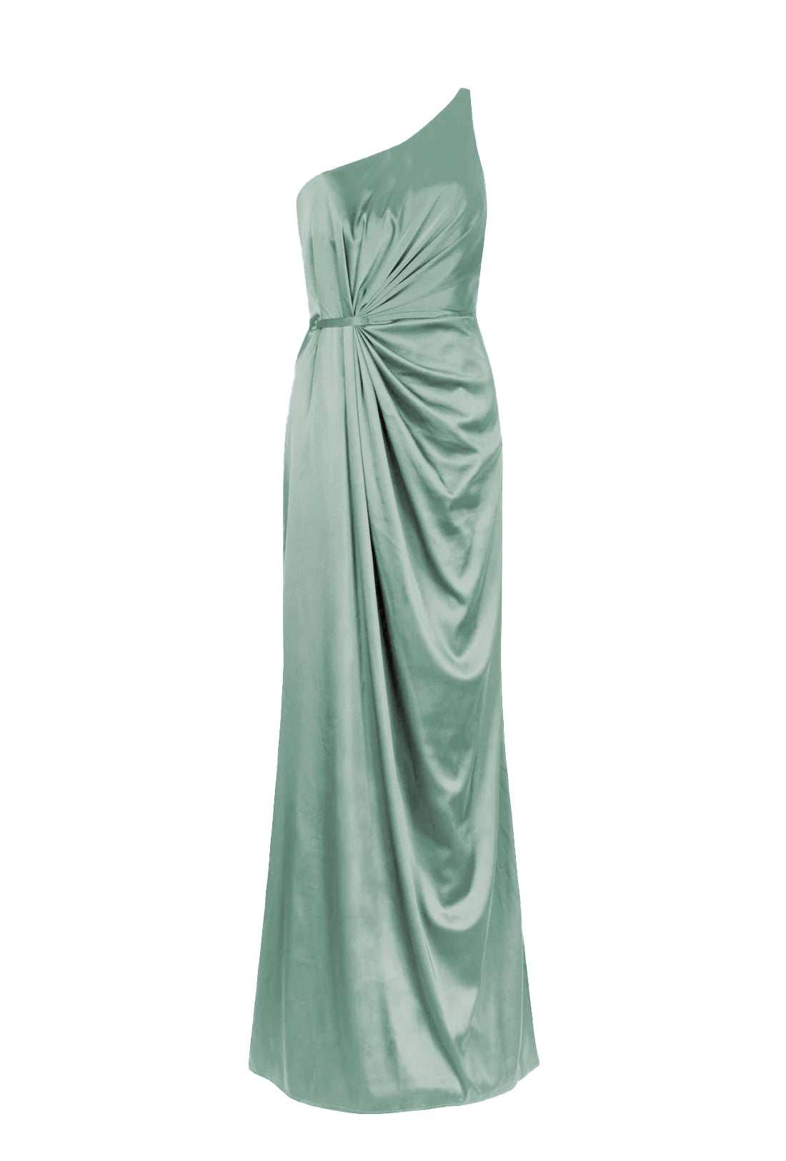 Greta Bridesmaid Dress in Sage Green Satin