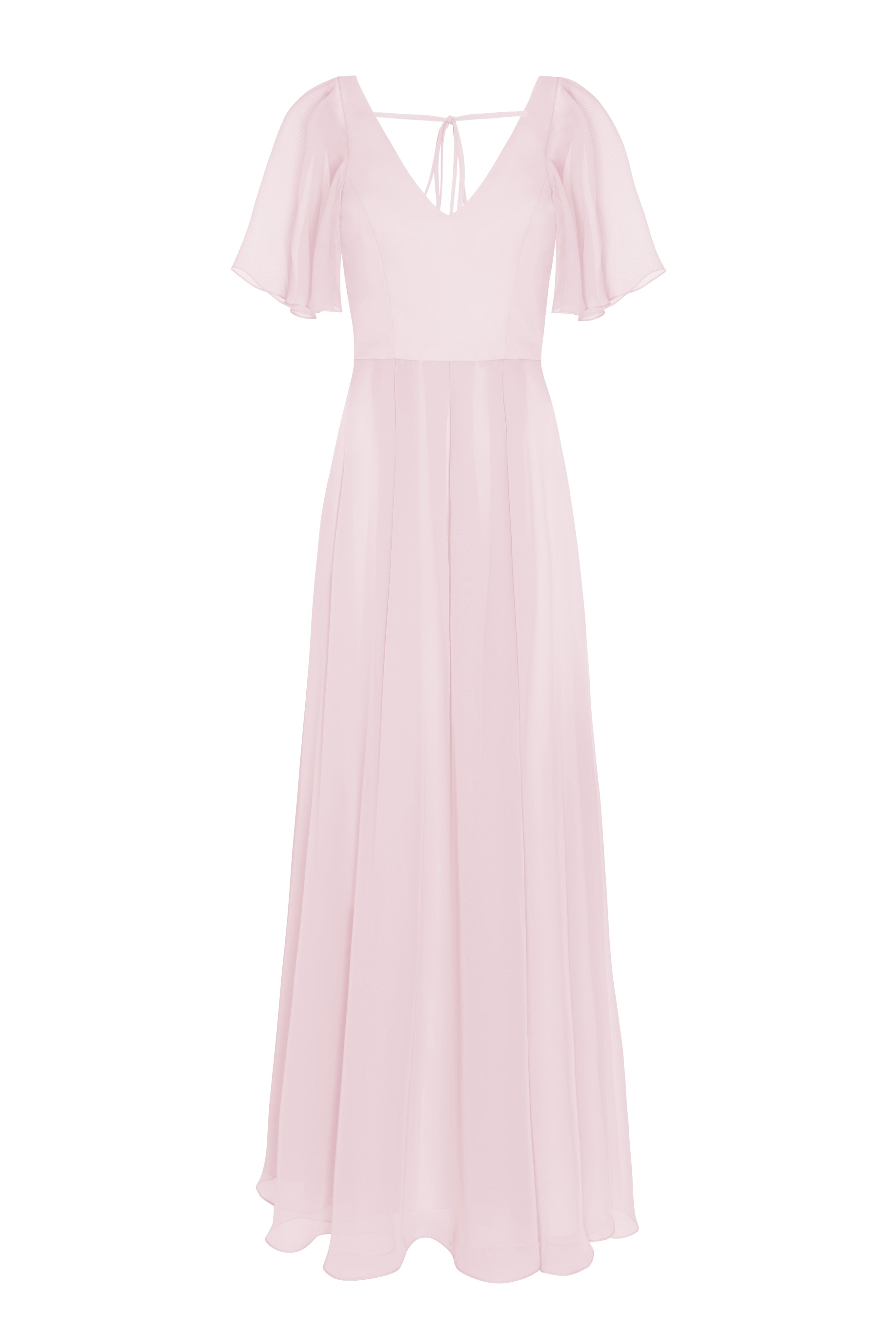 Phoebe Bridesmaid Dress In Smoked Blush Chiffon