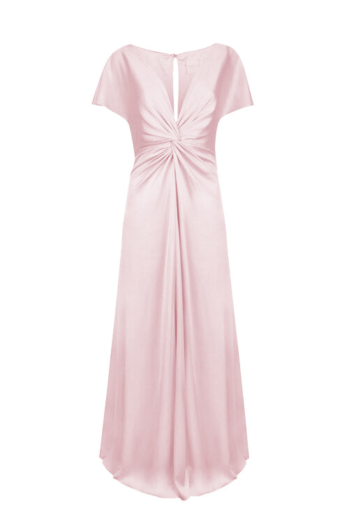 Camilla Bridesmaid Dress in Smoked Blush Satin