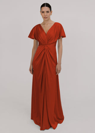 Camilla Bridesmaid Dress in Terracotta