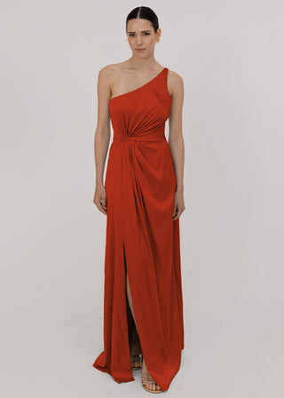 Greta Bridesmaid Dress in Terracotta