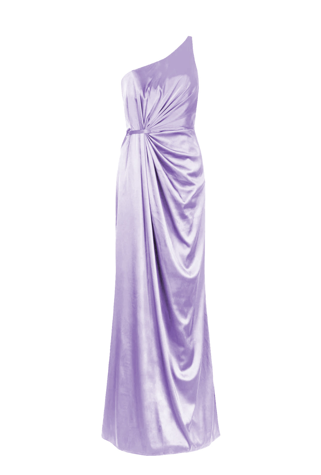 Greta Bridesmaid Dress Violet Satin