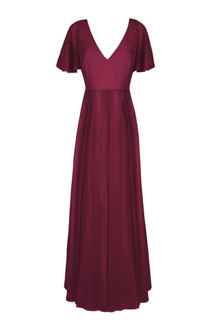 burgundy bridesmaid dresses, front view